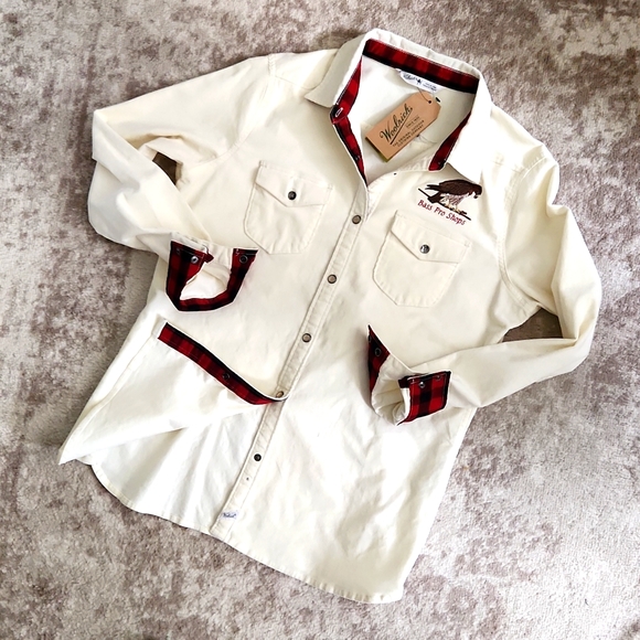 RARE! Woolrich Pendulum Corduroy Shirt with Bass Pro Shop logo - Picture 10 of 13